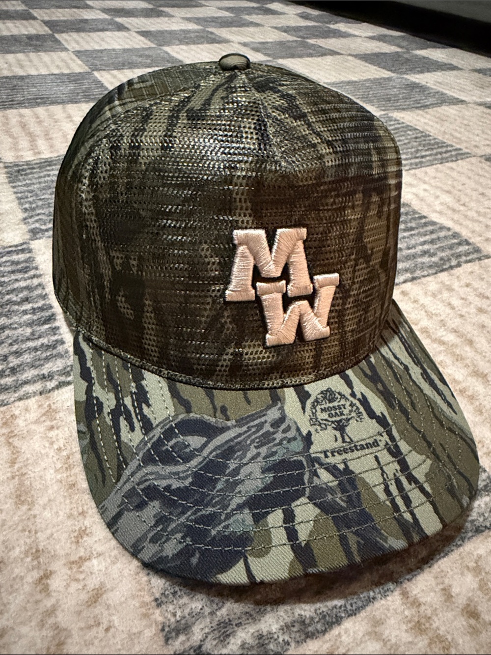 Morgan Wallen Embroidered Camo Snapback Hat - Olive Green